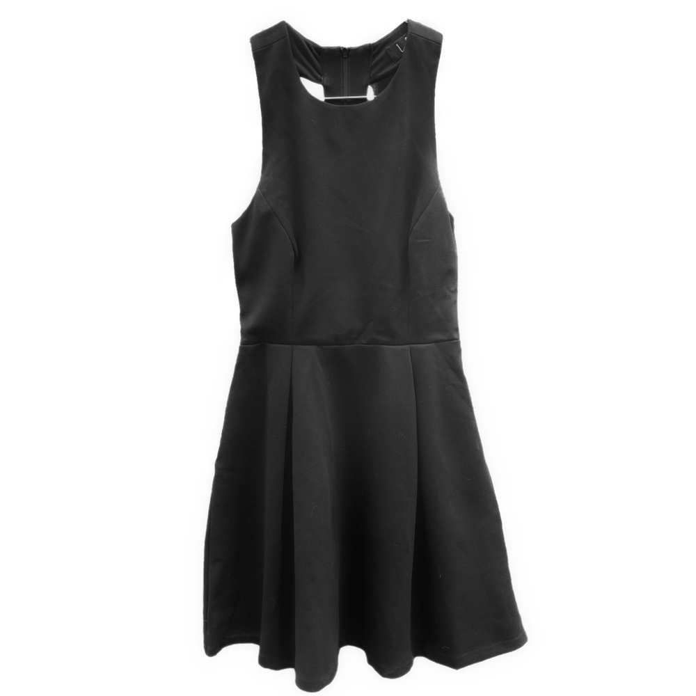 LULU’S Cutout and About Black Skater Dress - Small